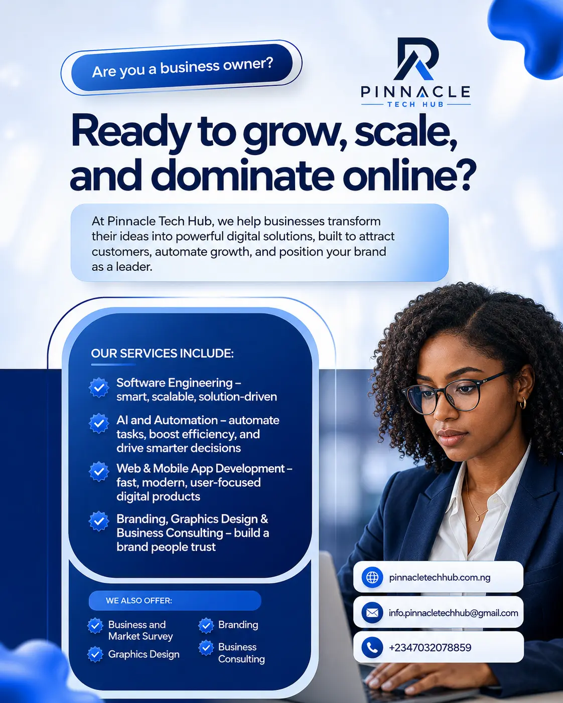 Pinnacle Tech Hub business growth service creative