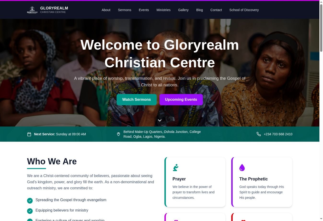 Gloryrealm Christian Centre — project screenshot